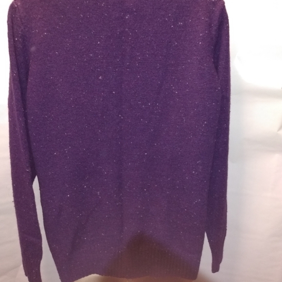 Relativity Pullover Sweater, XL, Purple with gray specks, front pocket,pre-owned - Picture 2 of 8